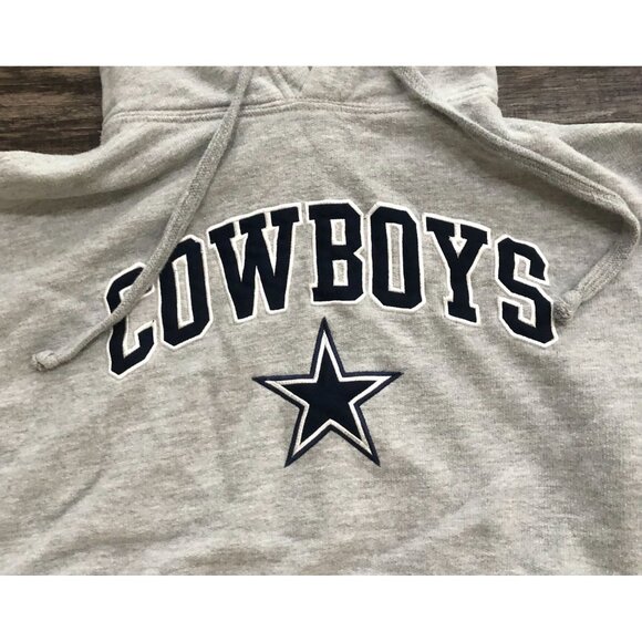 Dallas Cowboys Brand Hoodie Pullover Mens Small Sweatshirt Gray NFL - Picture 2 of 5